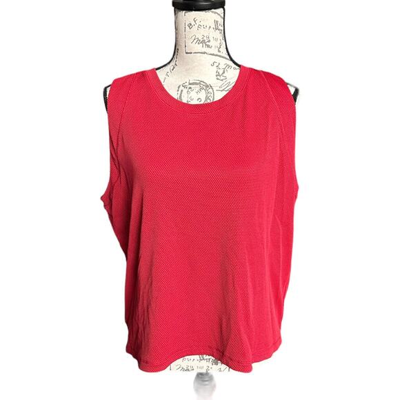 New Calia Carrie Underwood Bubble Mesh High Low Tank Top Autumn Rose XXL NWT - Picture 1 of 6